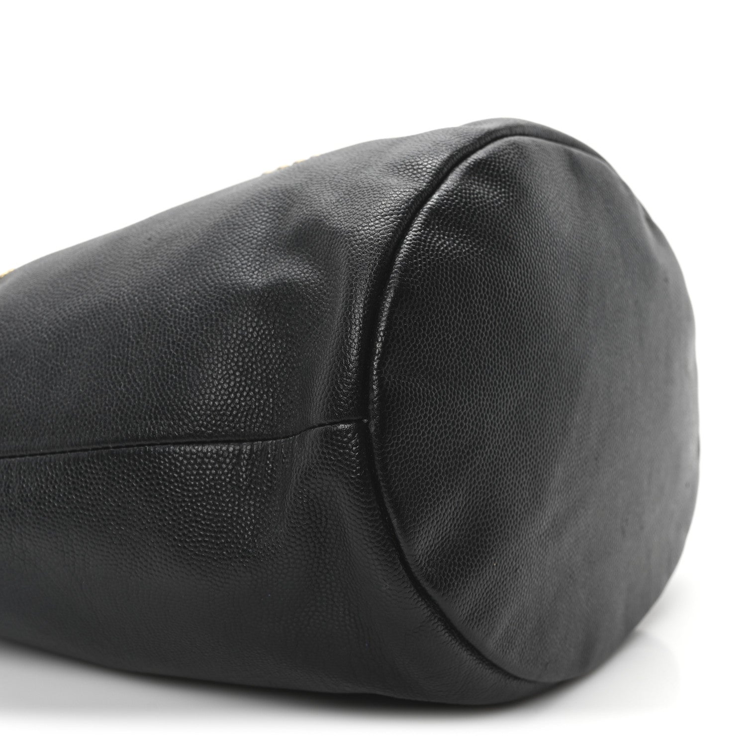 Chanel Caviar Deauville Drawstring Bucket Bag Black 9 of 10