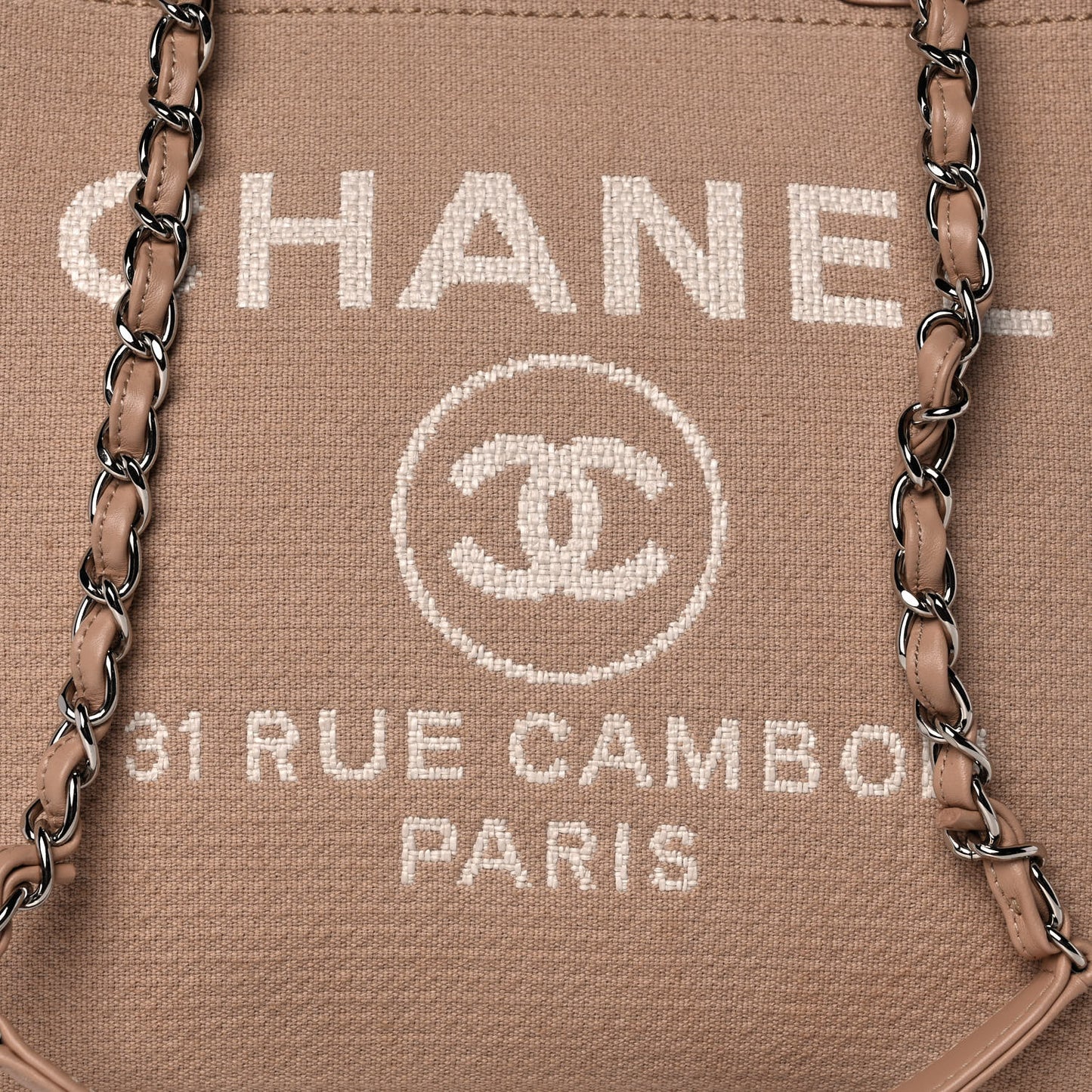 Mixed Fibers Deauville Tote Beige