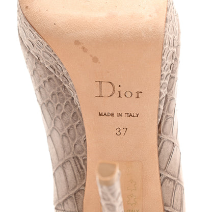 Christian Dior Snakeskin Pumps 37 Pink 37 Grey 6 of 8