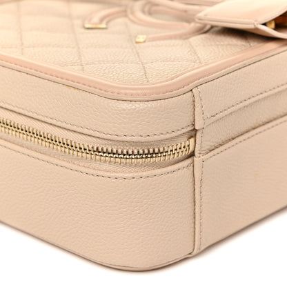 Chanel Caviar Quilted Medium CC Filigree Vanity Case Beige 9 of 11