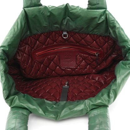 Chanel Nylon Quilted Medium Coco Cocoon Reversible Tote Green 5 of 11