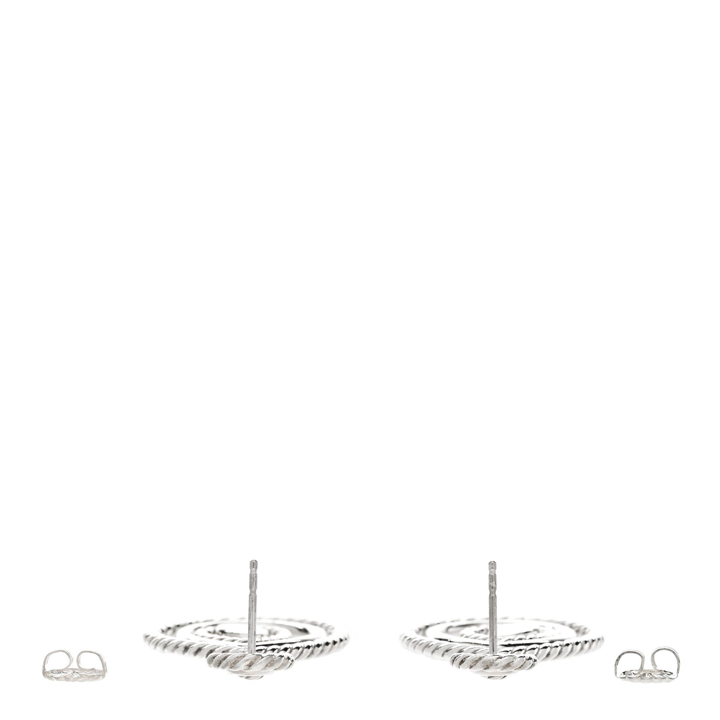 Sterling Silver Diamond Cable Classic Teardrop Earrings