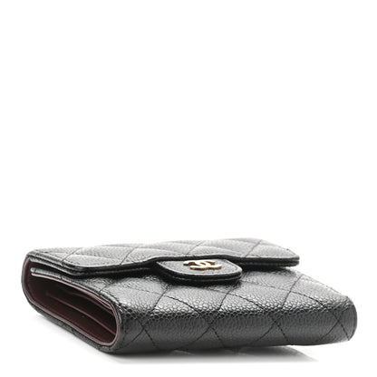 Chanel Caviar Quilted Compact Flap Wallet Black 4 of 10
