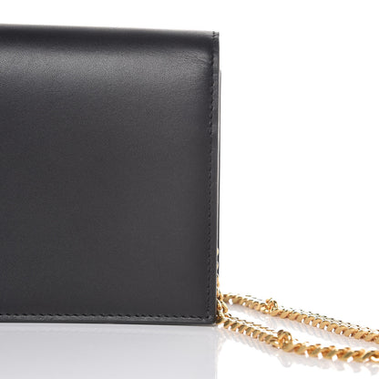 Saint Laurent Smooth Calfskin Classic Monogram Kate Tassel Chain Wallet Black 7 of 8