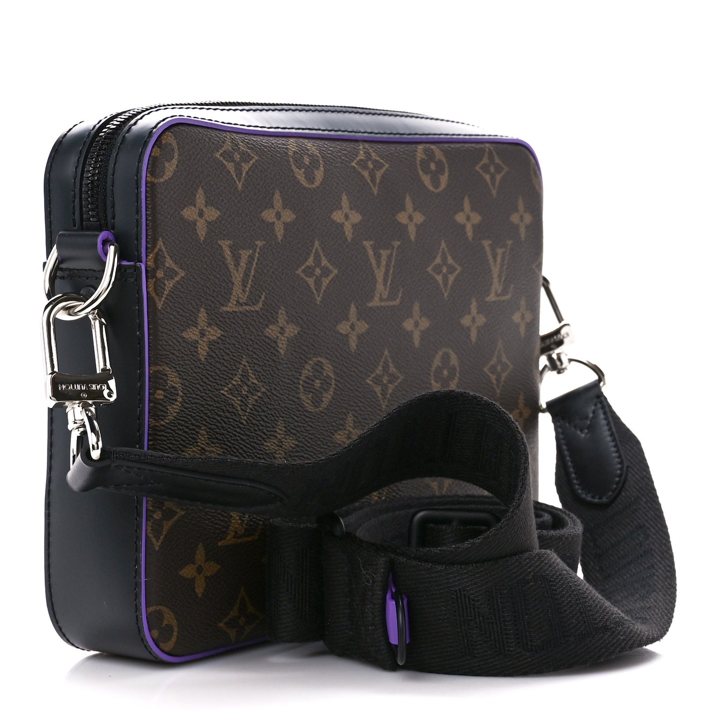Monogram Macassar Trio Messenger Purple Purple