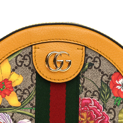 Gucci GG Supreme Monogram Flora Web Mini Ophidia Round Shoulder Bag Beige Multicolor Crop 8 of 11
