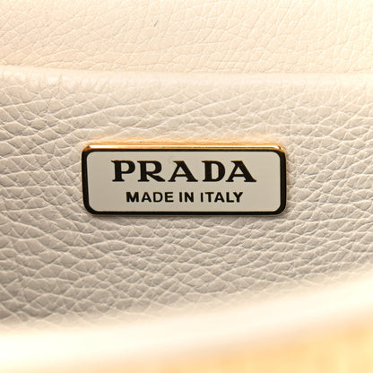 Prada Velvet Straw Cahier Shoulder Bag Naturale Talco 6 of 12