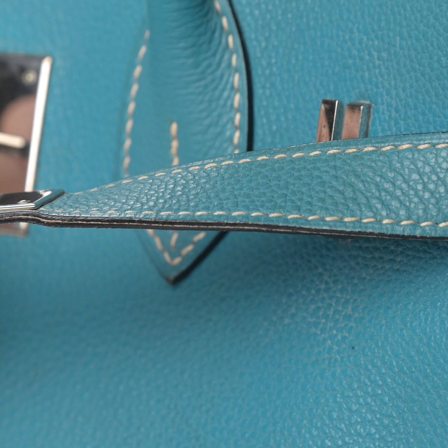 Hermes Taurillon Clemence Birkin 30 Blue Jean 39 of 46