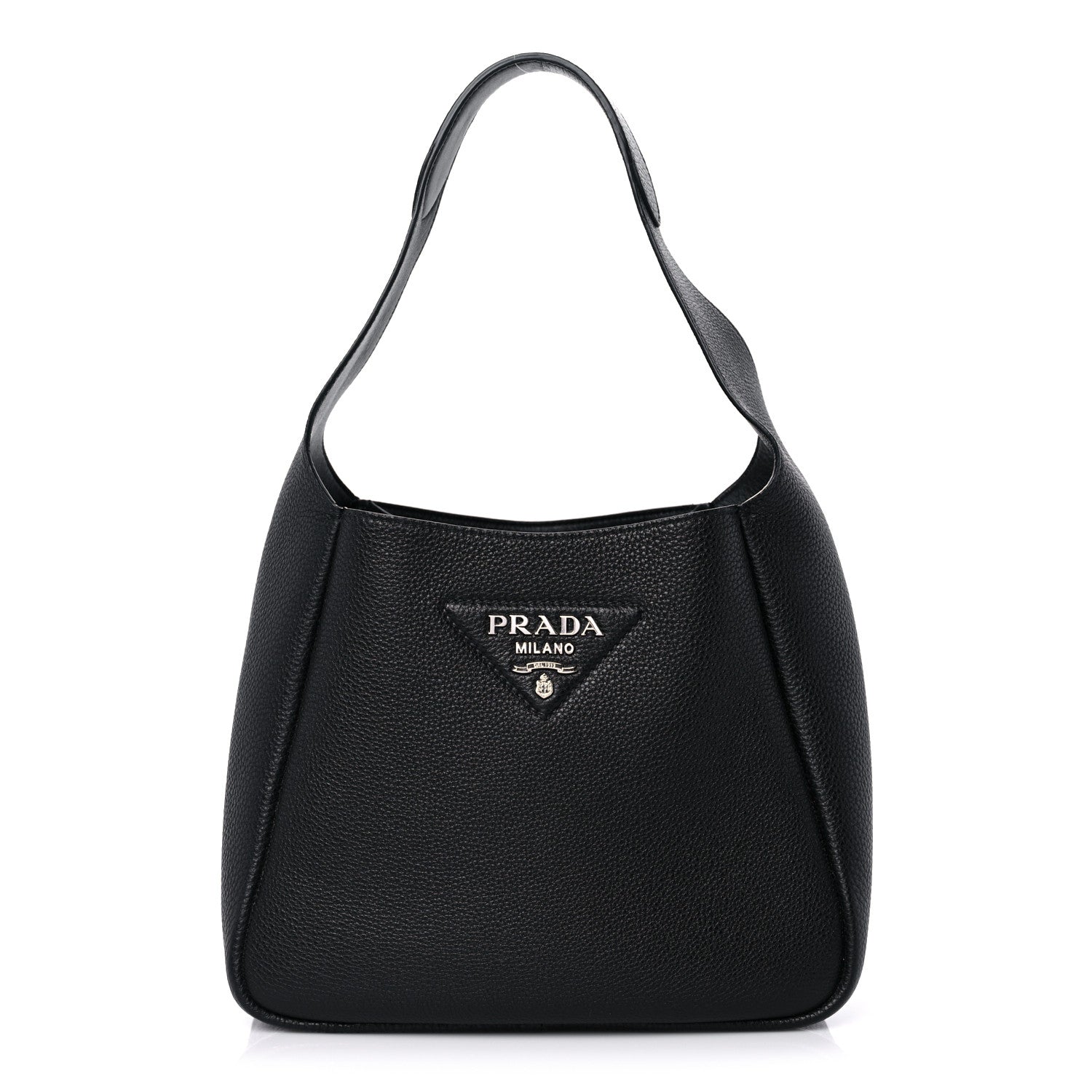 Prada Vitello Daino Dynamique Hobo Black 1 of 11