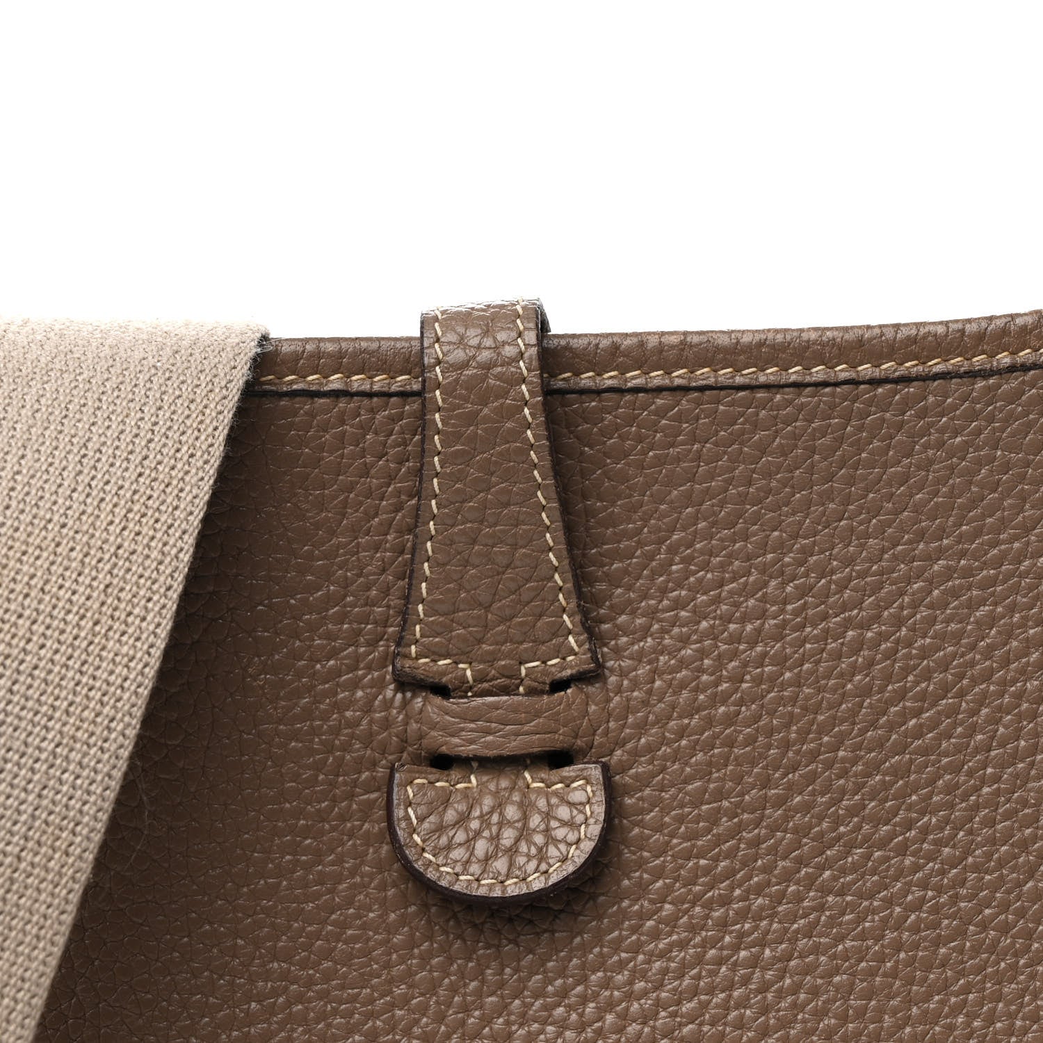 Hermes Taurillon Clemence Evelyne PM Etoupe 8 of 13