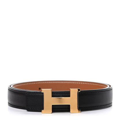Hermes Swift Epsom 24mm Mini Constance H Belt 70 Black Gold 1 of 6