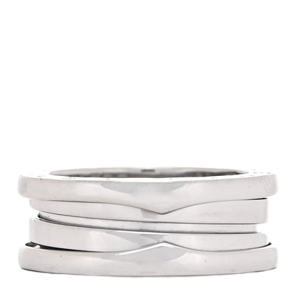 Bulgari 18K White Gold B.Zero1 Two-Band Ring 52 6 2 of 10