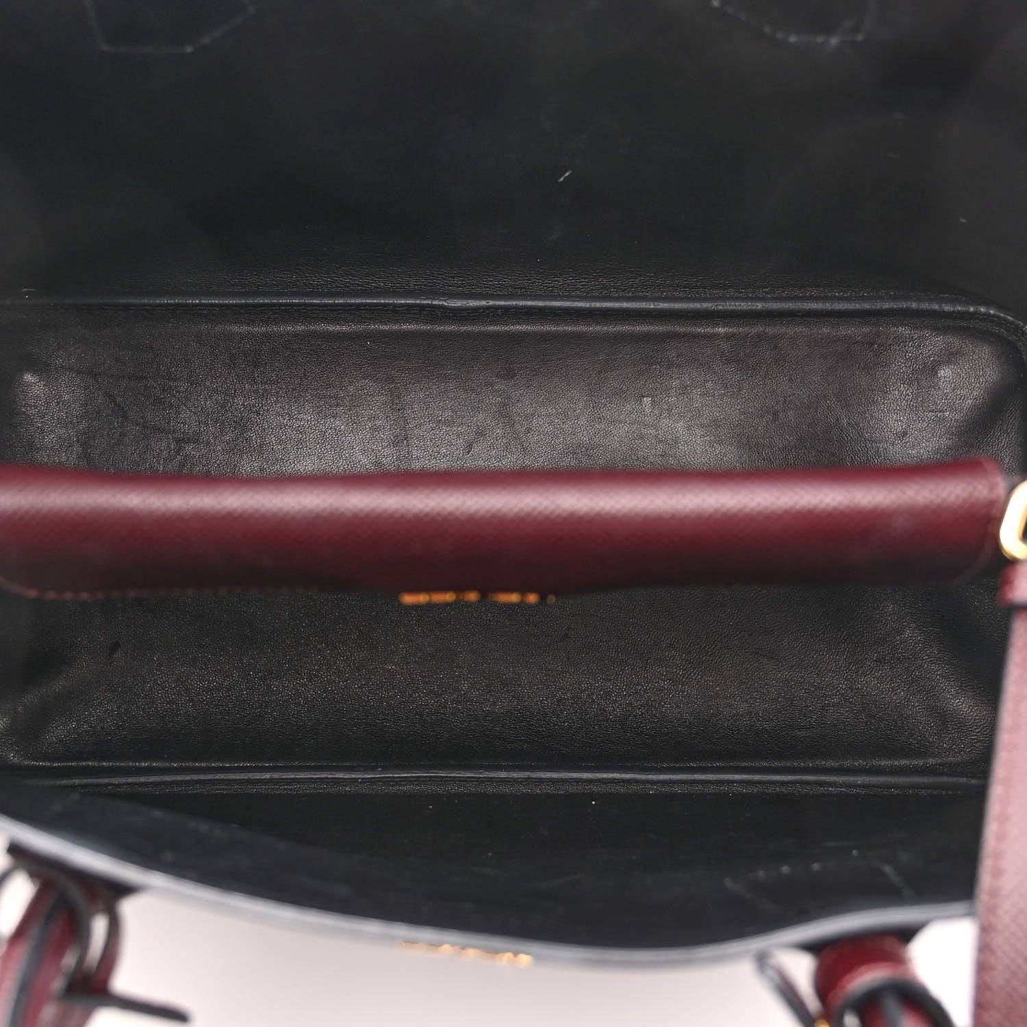 Prada Saffiano Cuir Medium Double Bag Granato Marmo 5 of 10