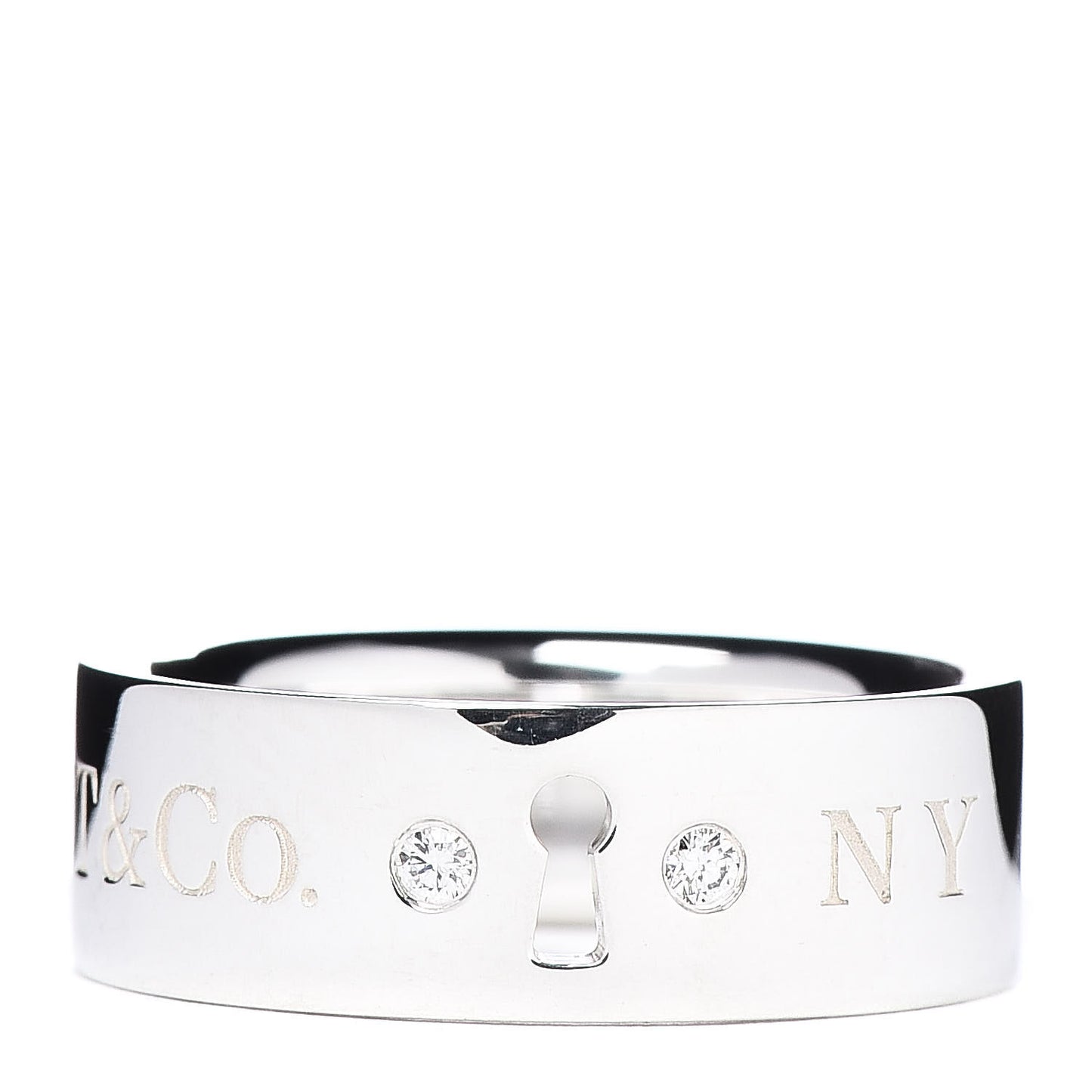 Sterling Silver Diamond Locks Ring 49 4.75