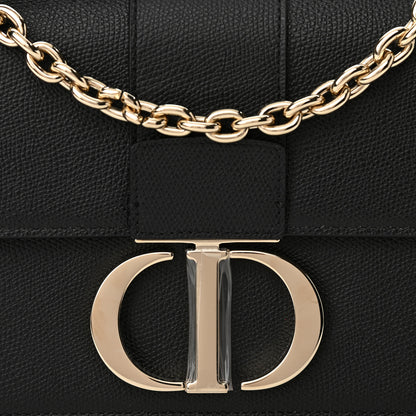 Christian Dior Grained Calfskin Embossed 30 Montaigne Chain Flap Bag Black 9 of 9