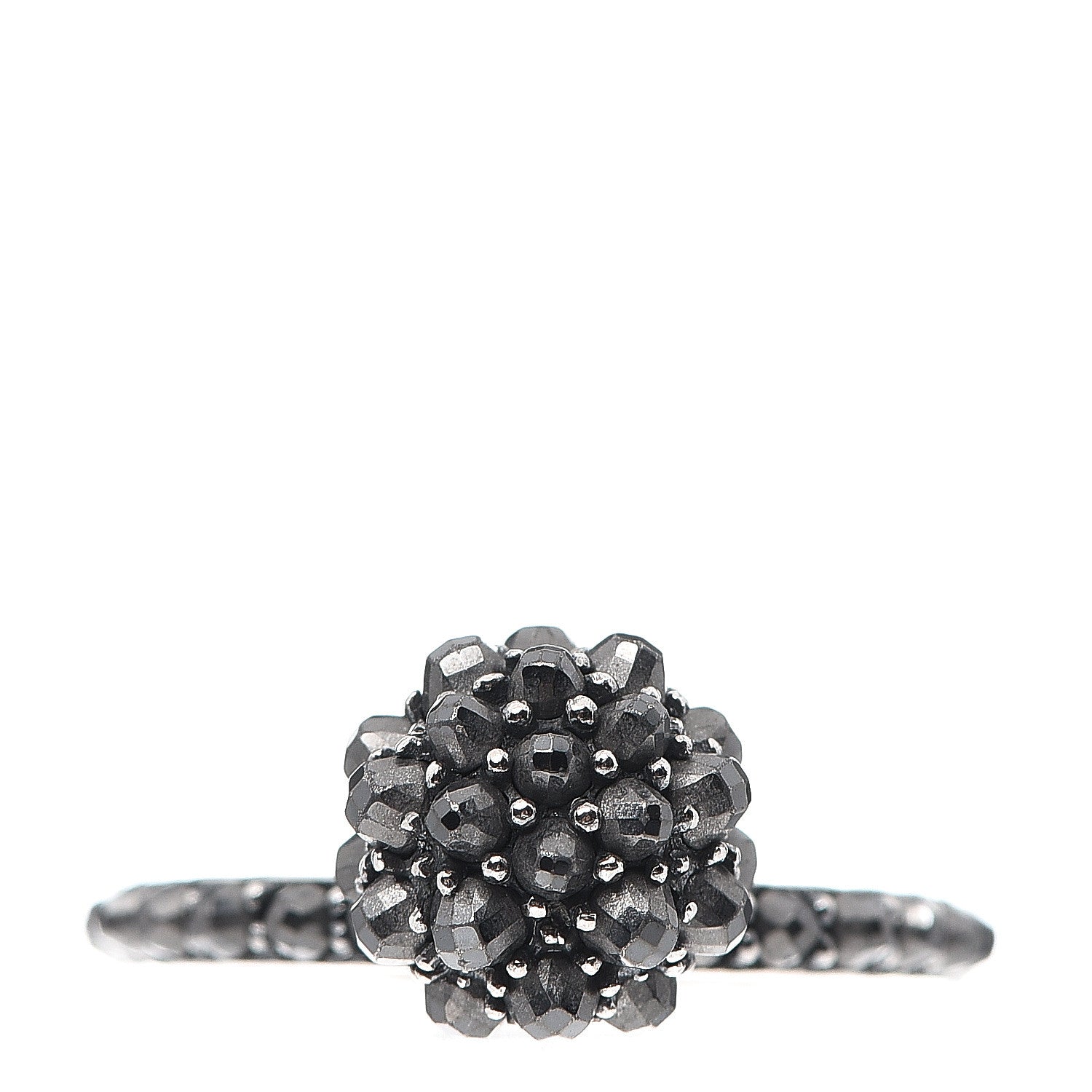 David Yurman Sterling Silver Hematine Cable Berries Ring 57 8 1 of 4