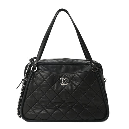 Chanel Iridescent Calfskin Quilted Relax CC Camera Case Black 2 of 19