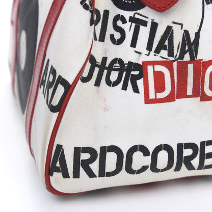 Christian Dior Canvas Hardcore Pierced Boston Black Red White 15 of 17