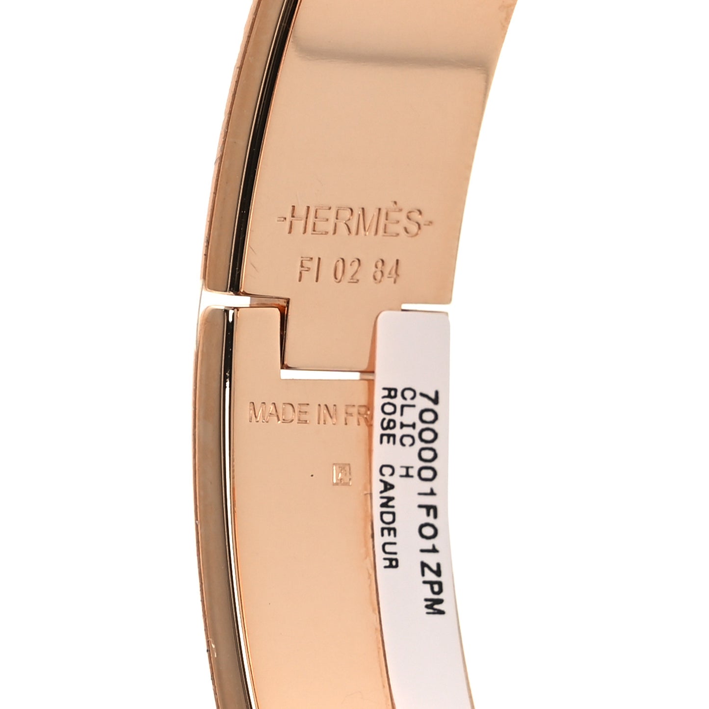 Enamel Narrow Clic Clac H Bracelet PM Rose Candeur
