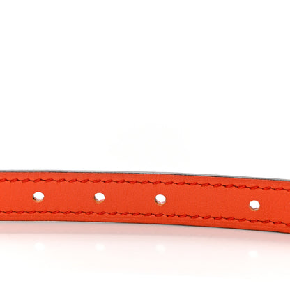 Hermes Epsom Swift 13mm Focus Belt 75 30 Orange Poppy Rose Azalee 4 of 5