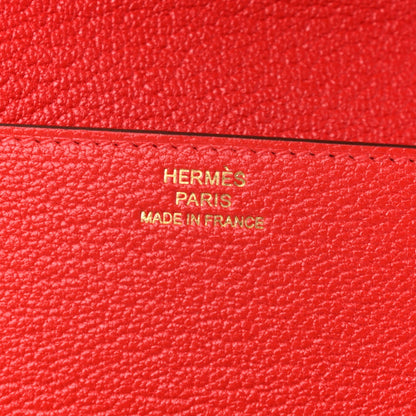 Hermes Chevre Mysore Roulis Slim Wallet Rouge De Coeur 6 of 8