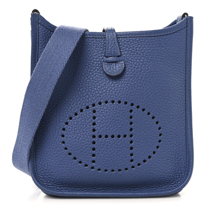 Hermes Taurillon Clemence Evelyne TPM Bleu Brighton 1 of 10