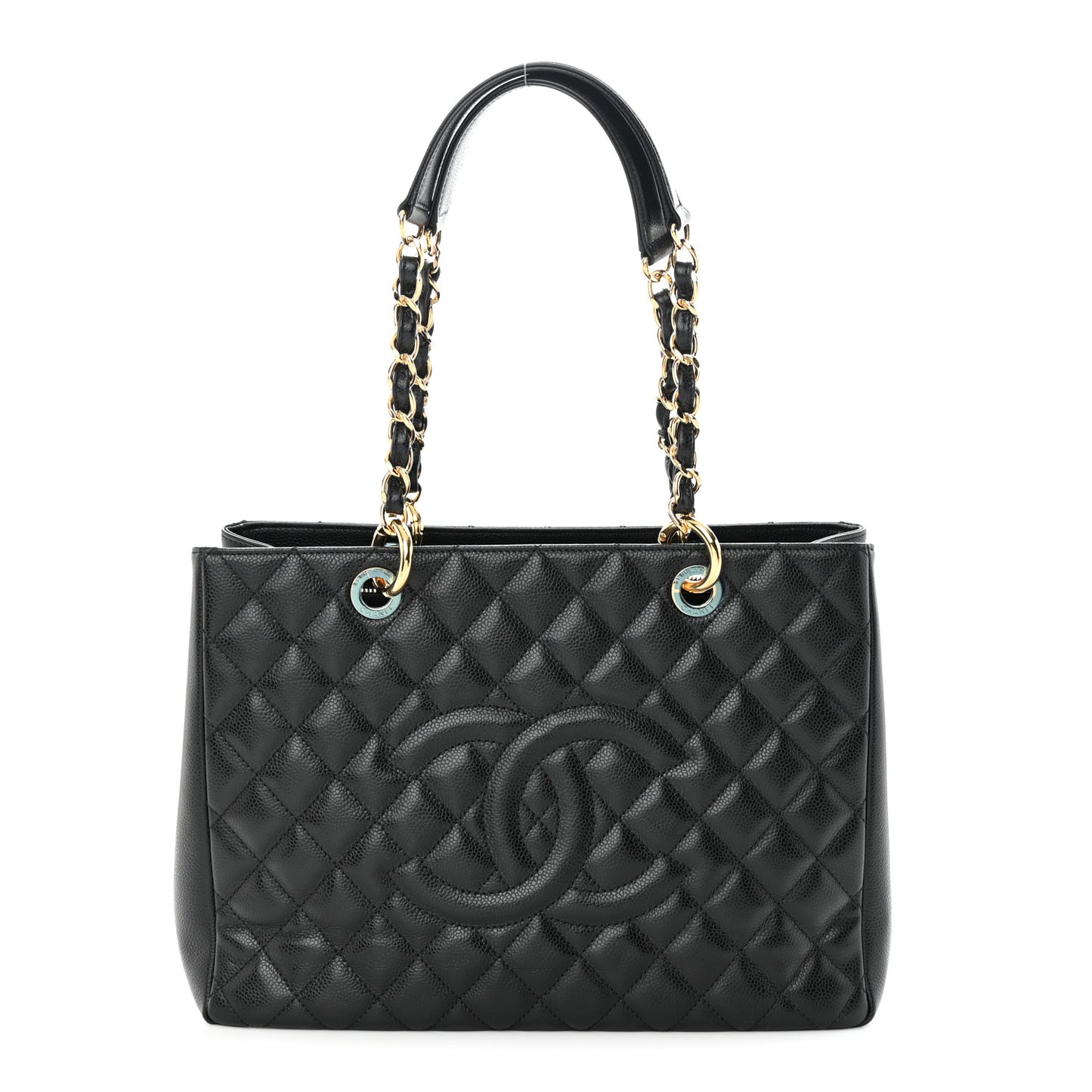 Caviar Quilted Grand Shopping Tote GST Black