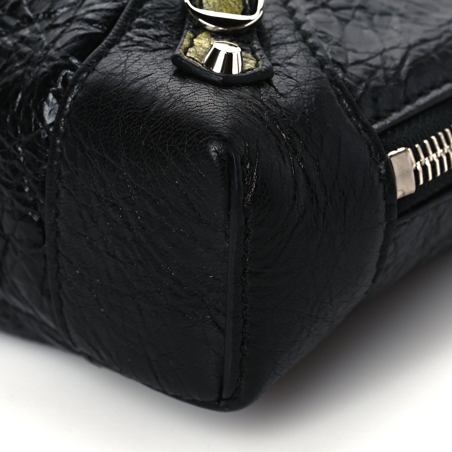 Balenciaga Agneau Classic Silver Hardware Graffiti Reporter XS Black 9 of 9