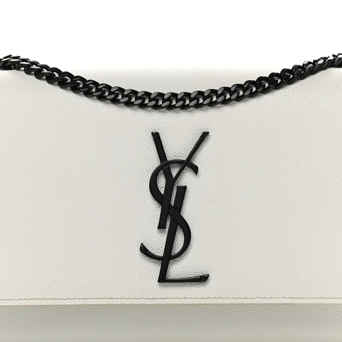 Grain De Poudre Small Monogram Kate Satchel Porcellana Black