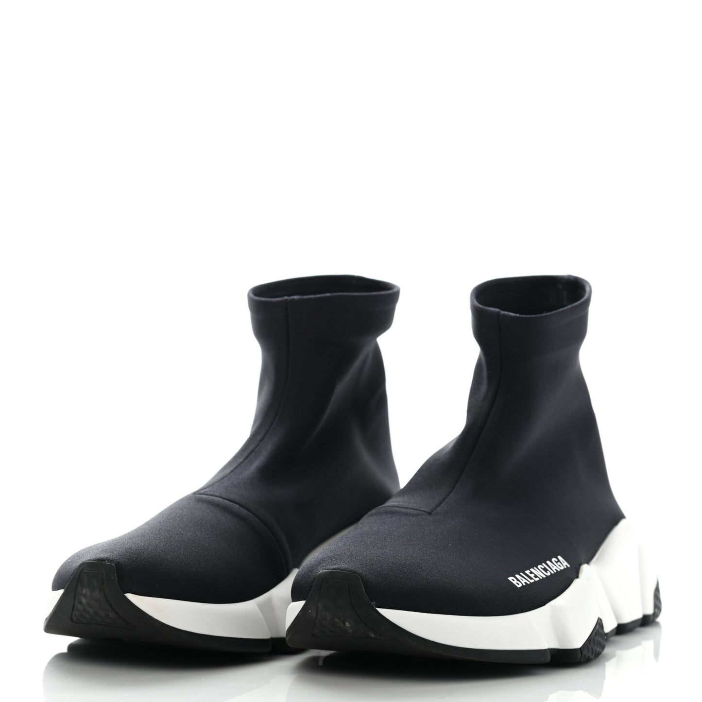Neoprene Knit Womens Speed Sneakers 35 Black White