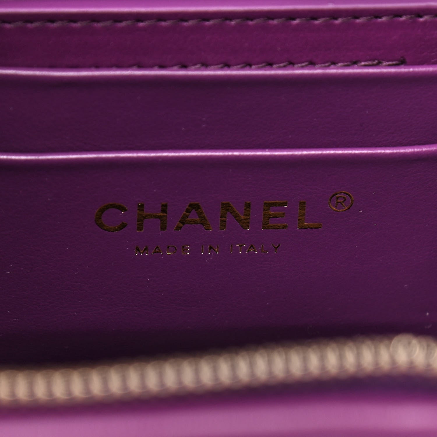 Chanel Shearling Lambskin Quilted Small Vanity Case Purple 6 of 11