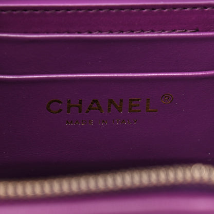 Chanel Shearling Lambskin Quilted Small Vanity Case Purple 6 of 11