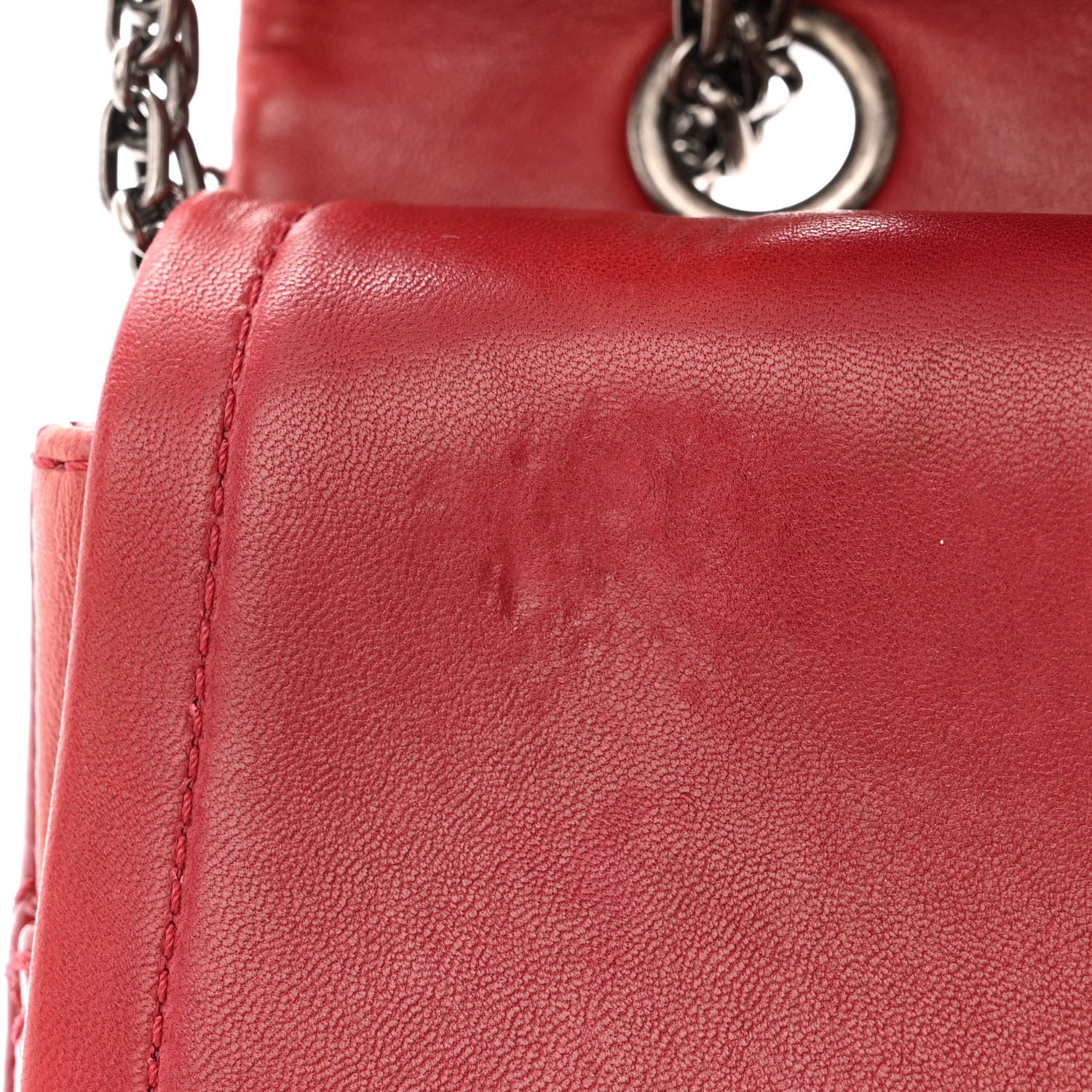 Chanel Aged Glazed Calfskin Quilted 2.55 Reissue 227 Flap Red 10 of 14