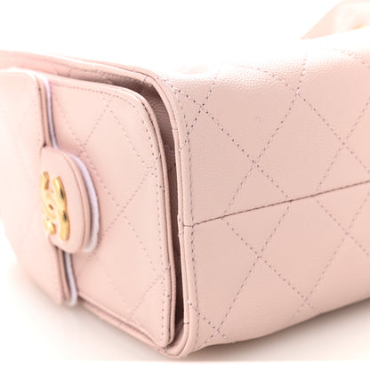 Chanel Caviar Quilted Mini Chanel 25 Handbag Light Pink 16 of 20