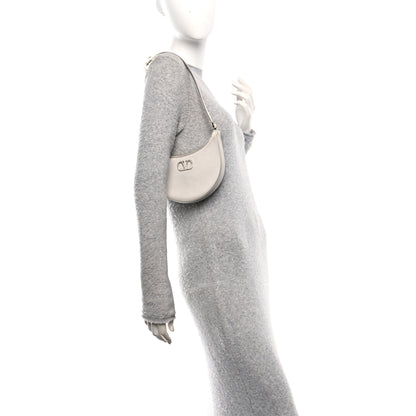 Valentino Garavani Satin Mini Crystal Vlogo Hobo Bag Silver 2 of 9