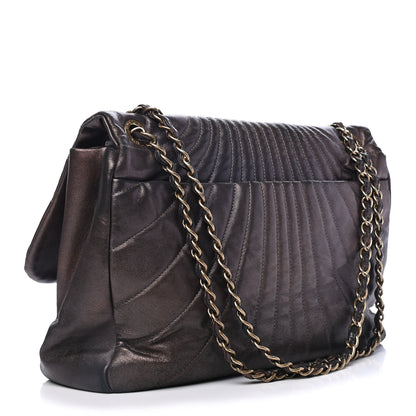 Chanel Calfskin XL Degrade Flap Bronze 2 of 5
