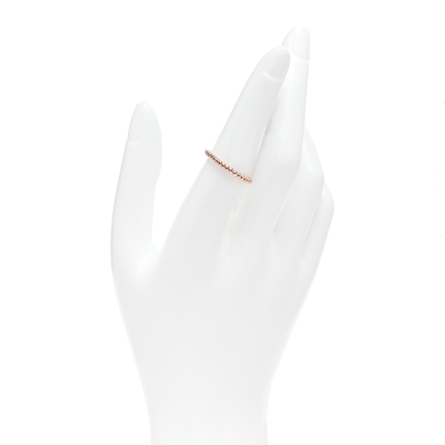 Van Cleef & Arpels 18K Rose Gold Small Perlee Ring 55 7.25 2 of 6