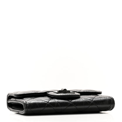 Chanel Aged Calfskin Quilted Reissue Flap Card Holder So Black 3 of 12