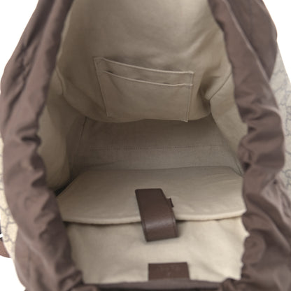 Gucci GG Supreme Monogram Medium Ophidia Double Buckle Backpack Brown 5 of 14