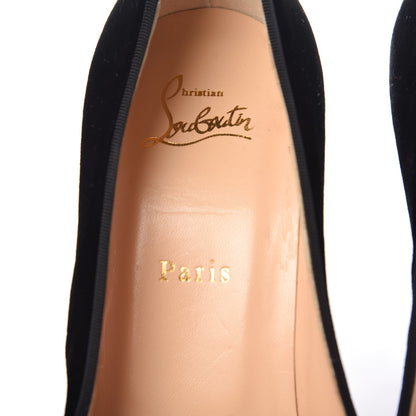 Christian Louboutin Velvet Fur Crystal Mayamoc 100 Pumps 39.5 Black 7 of 9