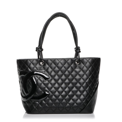 Chanel Calfskin Quilted Large Cambon Tote Black 1 of 7
