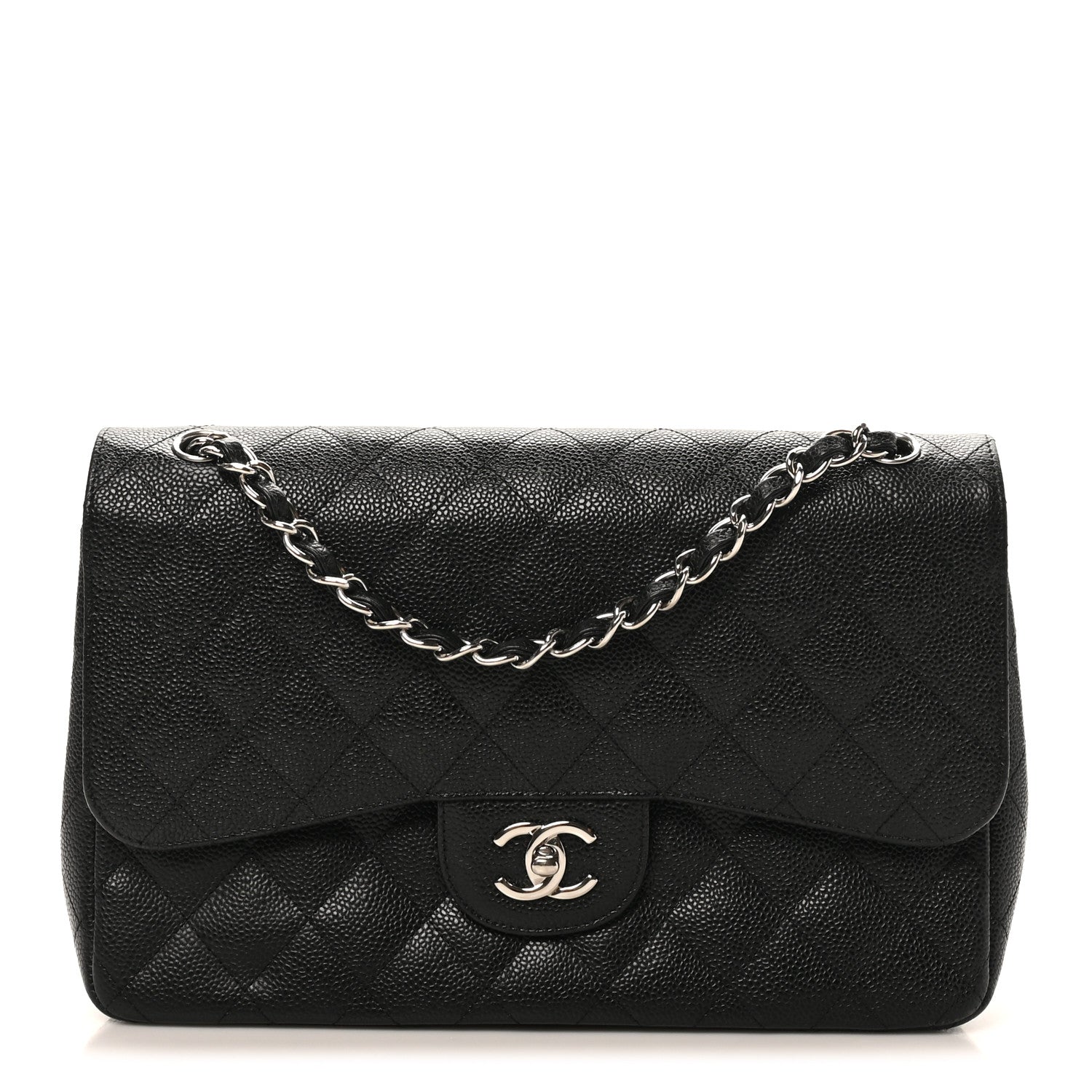 Chanel Caviar Quilted Jumbo Double Flap Black 1 of 10