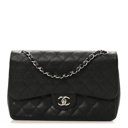 Chanel Caviar Quilted Jumbo Double Flap Black 1 of 10