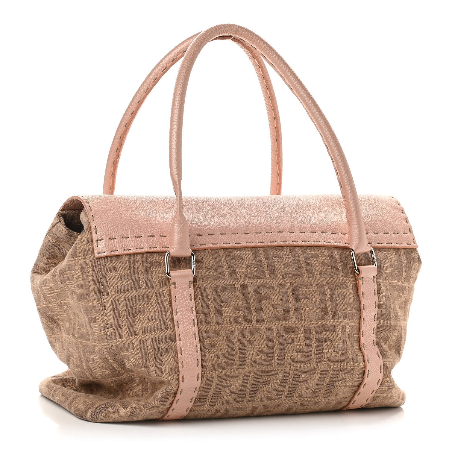 Fendi Zucca Cuoio Shoulder Bag Cipria 3 of 15