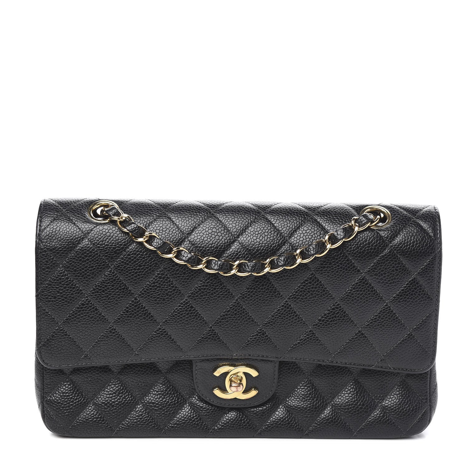 Chanel Caviar Quilted Medium Double Flap Black 1 of 9
