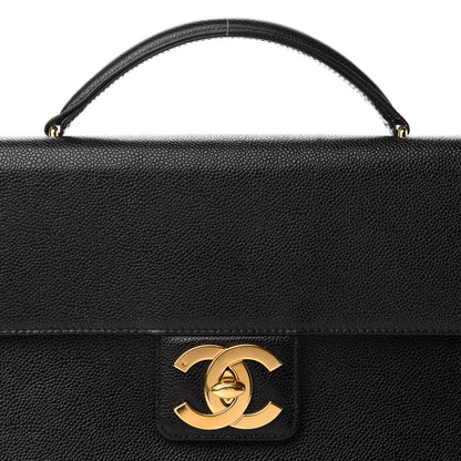 Chanel Caviar Briefcase Laptop Bag Black 11 of 11