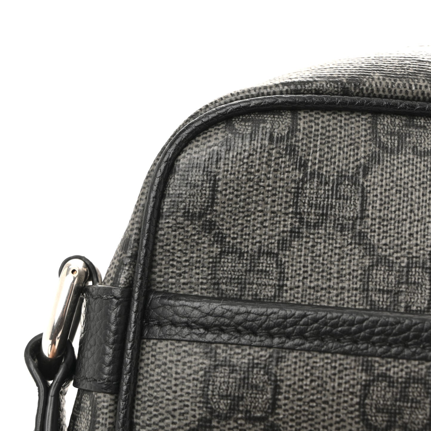 GG Supreme Monogram Mini Shoulder Bag Grey Black