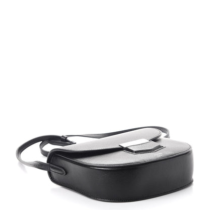 Celine Shiny Textured Calfskin Small Trotteur Black 4 of 8