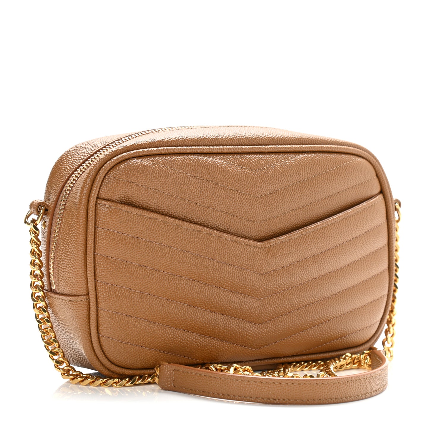 Grain De Poudre Matelasse Monogram Mini Lou Camera Bag Dark Natural