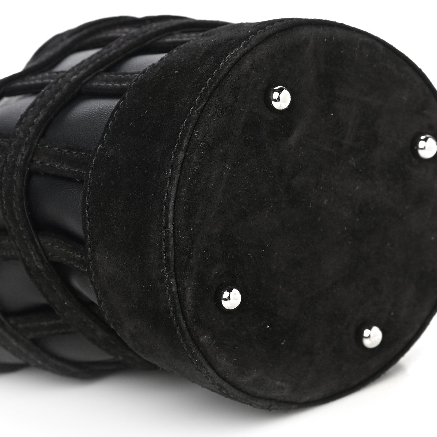 Alexander Wang Suede Calfskin Roxy Mini Bucket Bag Black 8 of 10
